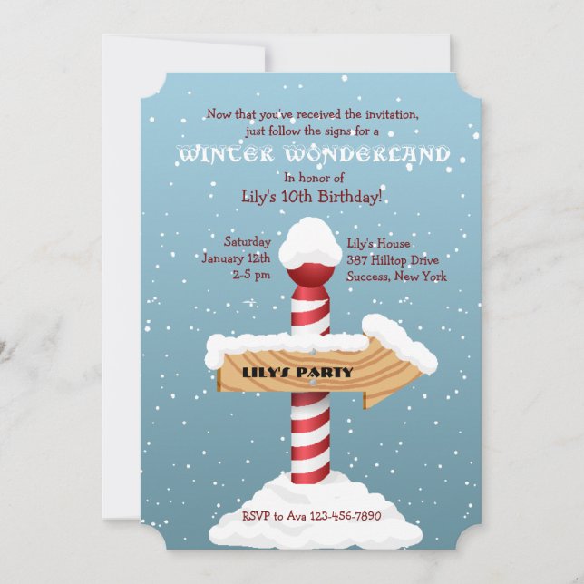 Right This Way Party Invitation (Front)