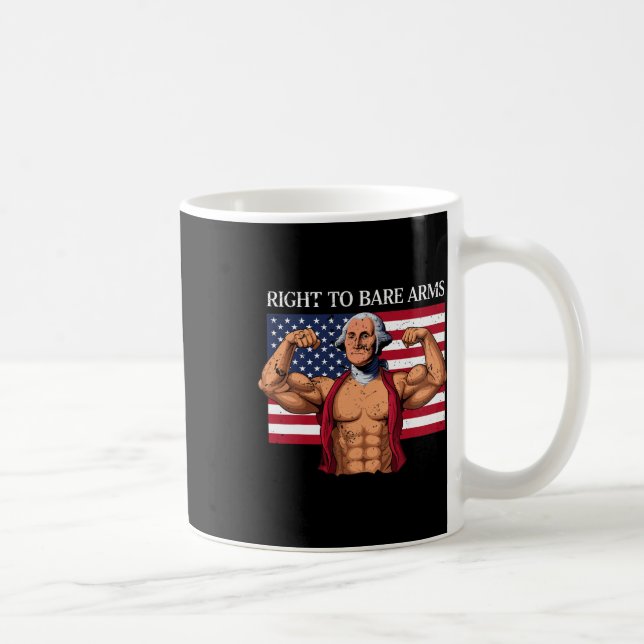 Right To Bare Arms George Washington Bodybuilder G Coffee Mug (Right)