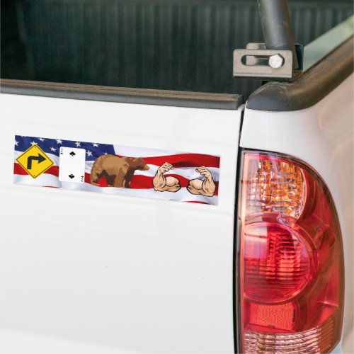 Right To Bear Arms American Flag Car and Truck Bumper Sticker