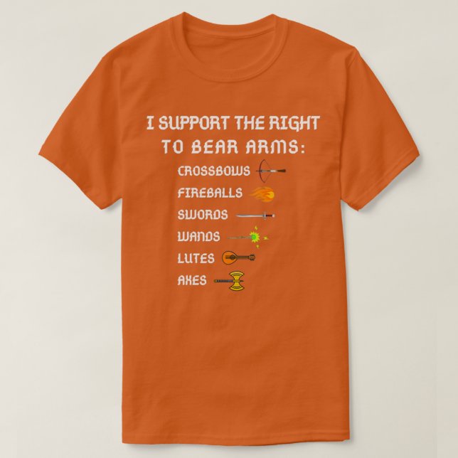 Right to Bear Arms RPG Weapons T-Shirt (Design Front)