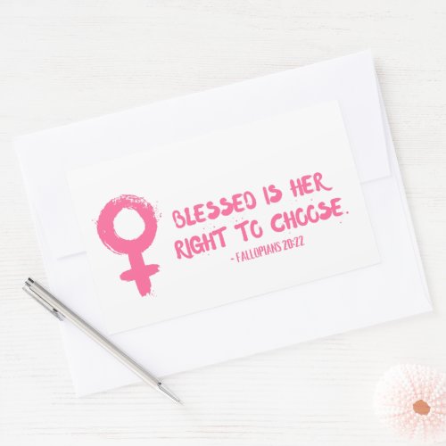 Right to Choose Verse Feminist  Rectangular Sticker