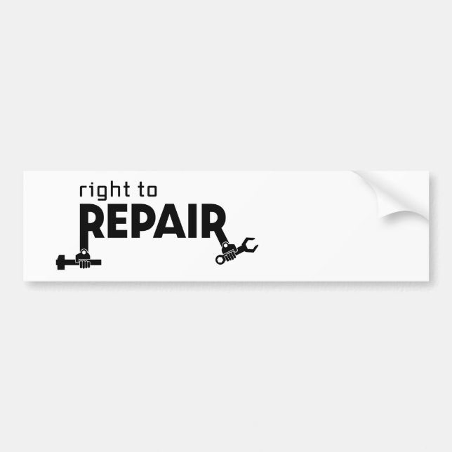 🛠  right to repair bumper sticker (Front)