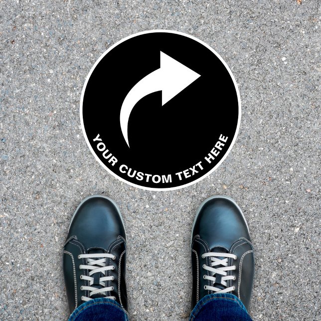 Right Turn Directional Arrow Black Floor Decals (Creator Uploaded)