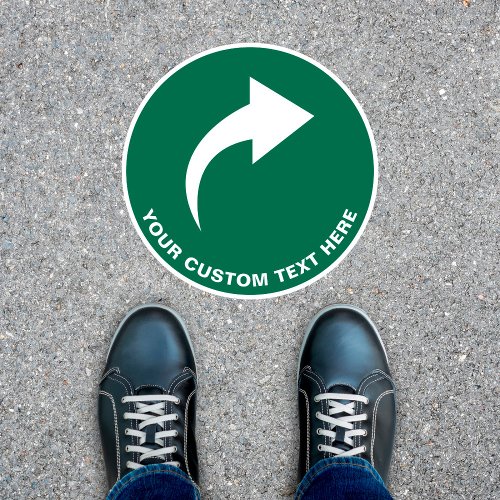 Right Turn Directional Arrow Green Floor Decals