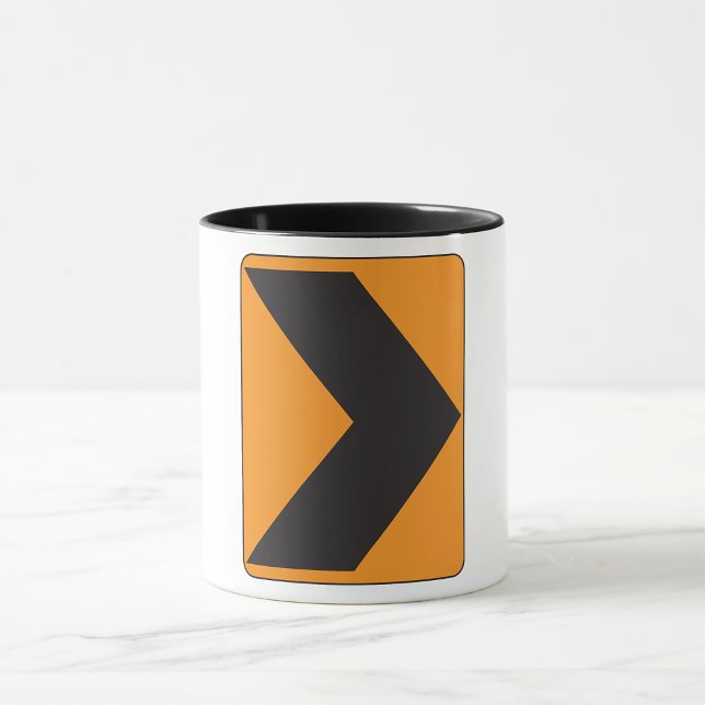 Right Turn Road Sign Mug (Creator Uploaded)