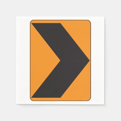 Right Turn Road Sign Paper Napkins