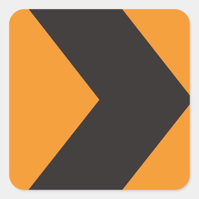 Right Turn Road Sign Stickers (Front)