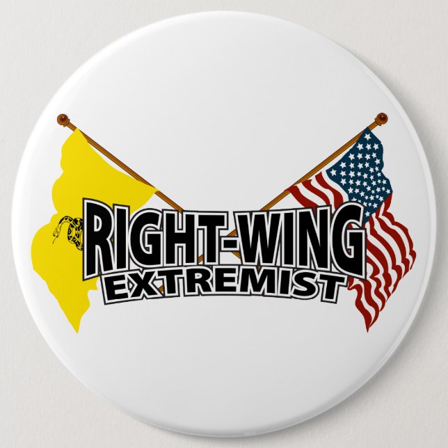 Right Wing Extremist Flags Pinback Button (Front)