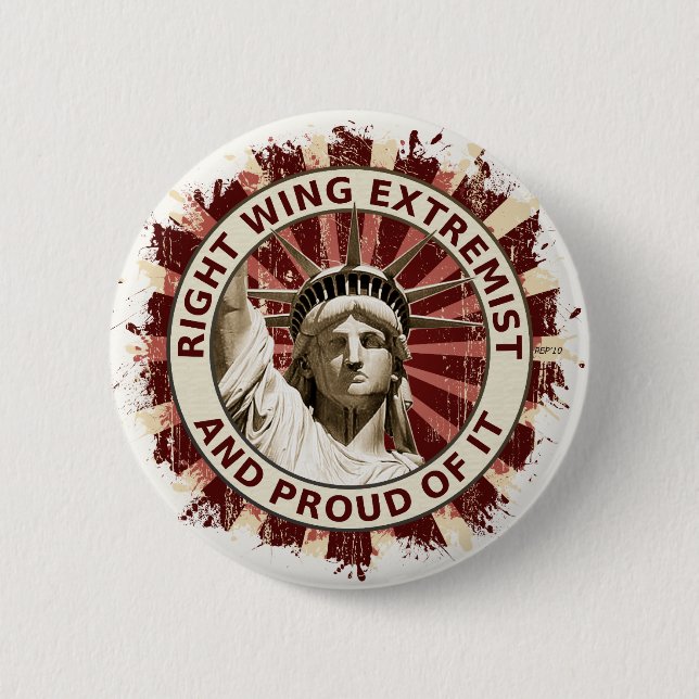 Right Wing Extremist Pinback Button (Front)