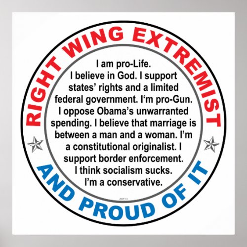 Right Wing Extremist Poster