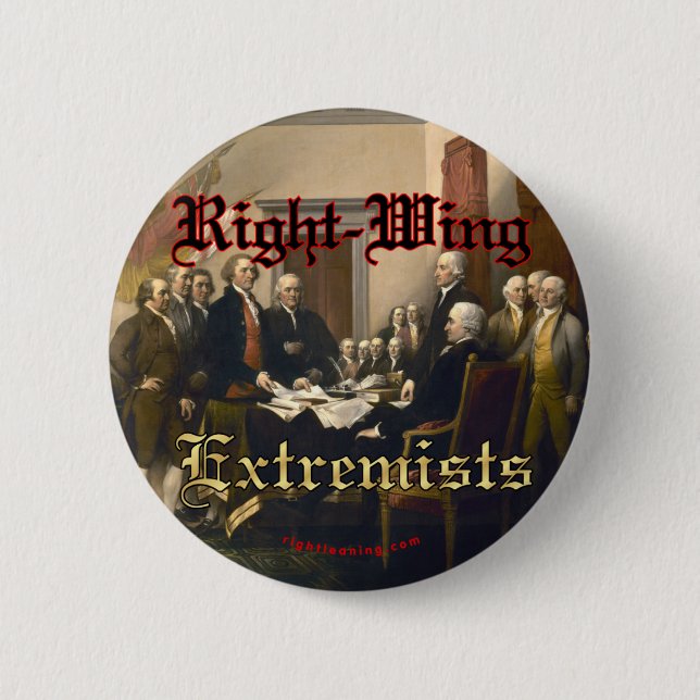 Right-Wing Extremists Pinback Button (Front)