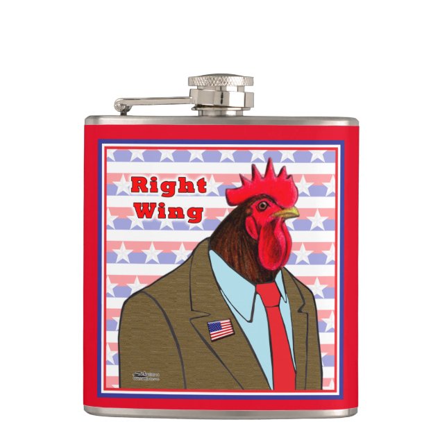 Right Wing Rooster Flask (Front)