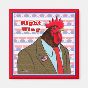 Right Wing Rooster Magnet