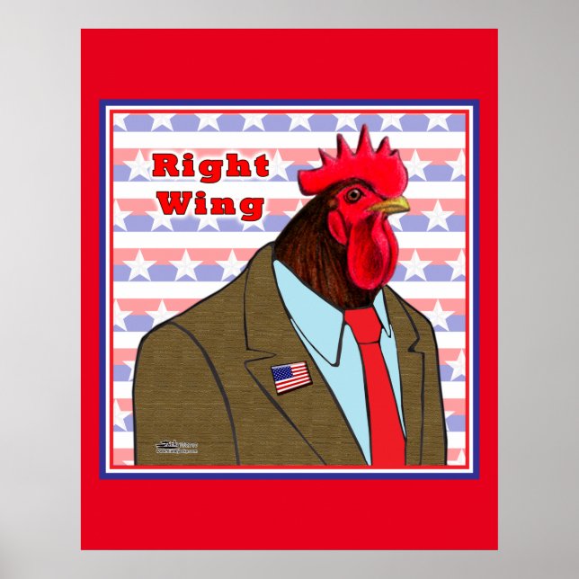 Right Wing Rooster Poster (Front)