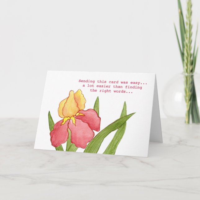 Right words Sympathy card (Front)