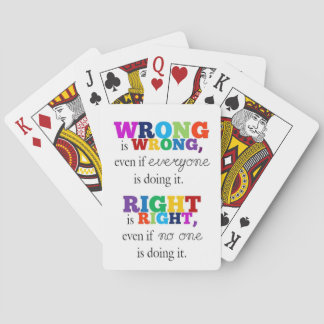 Right & Wrong Poker Cards