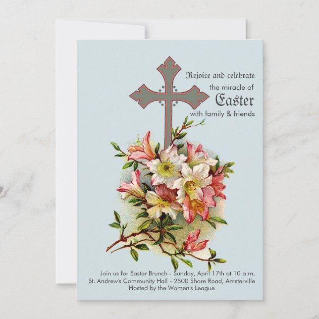 Righteous Cross Religious Invitation (Front)