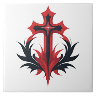 Righteous Flames Ceramic Tile