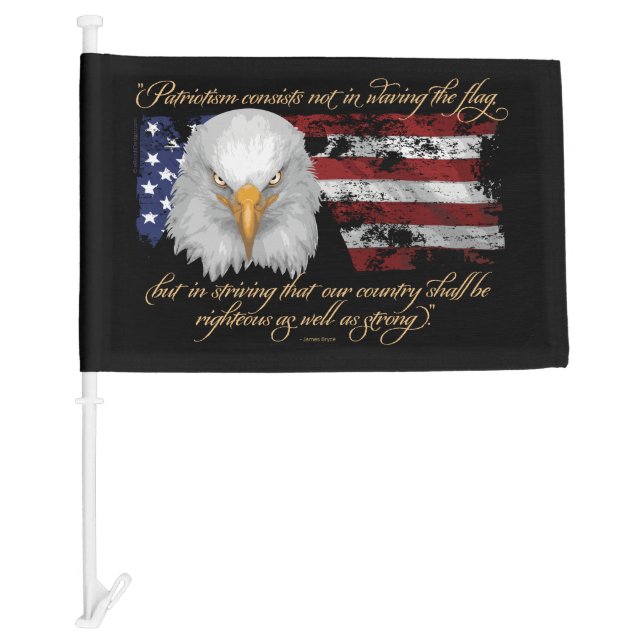 Righteous Patriotism Car Flag (Front)