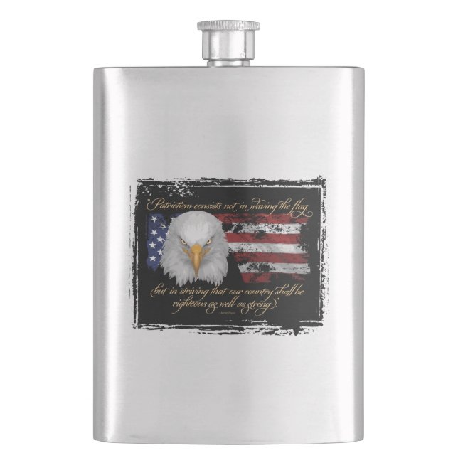 Righteous Patriotism Flask (Front)