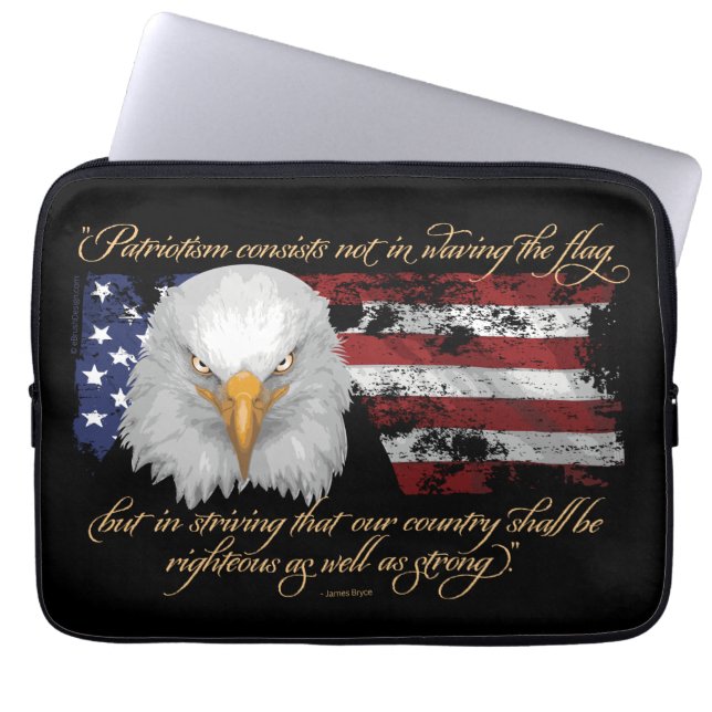 Righteous Patriotism Laptop Sleeve (Front)
