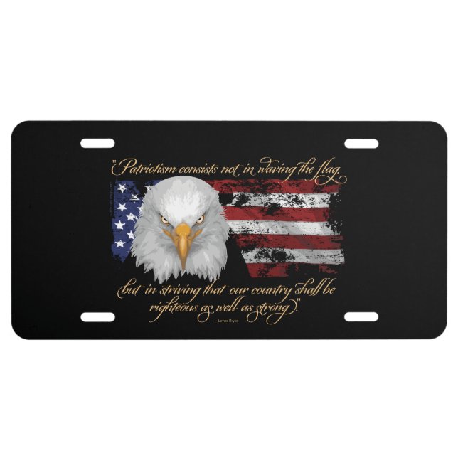 Righteous Patriotism License Plate (Front)