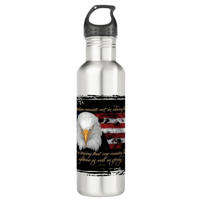 Righteous Patriotism Stainless Steel Water Bottle (Front)