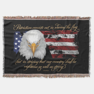 Righteous Patriotism Throw Blanket