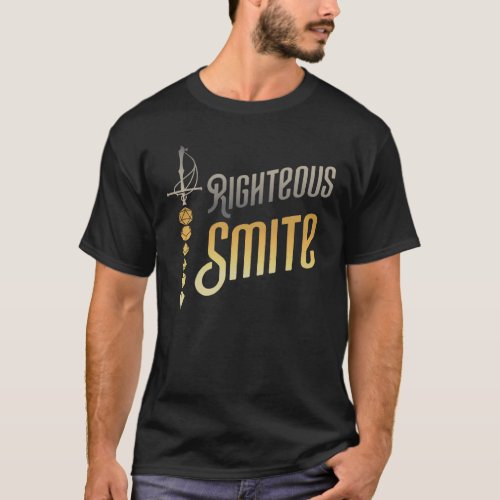 Righteous Smite Paladin Dice Sword T_Shirt