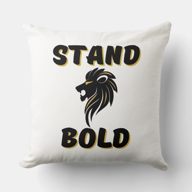 Righteous Stand Bold As Lions Throw Pillow (Front)