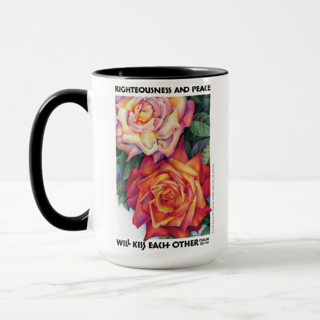 "Righteousness and Peace" Mug (Left)