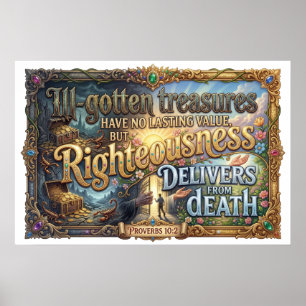 Righteousness Delivers -Wickedness Profits Nothing Poster
