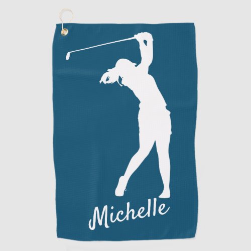 Righthanded golfer Michelle blue Golf Golf Towel