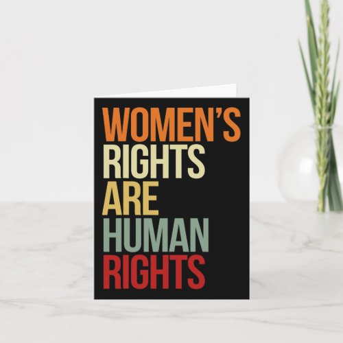 Rights Are Human Rights Civil Rights Feminist  Card