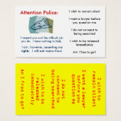 Rights card (Front & Back)