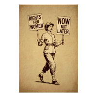 Rights for Women, Vintage Feminist Suffragette Art