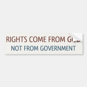 Rights From God Bumper Sticker