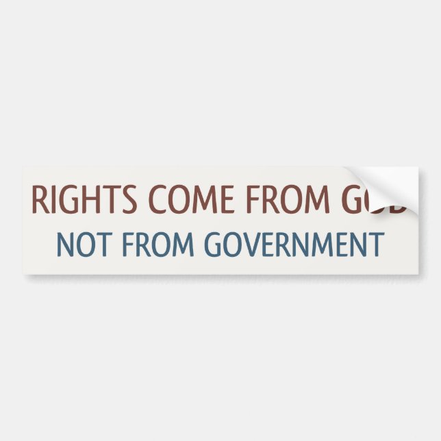 Rights From God Bumper Sticker (Front)