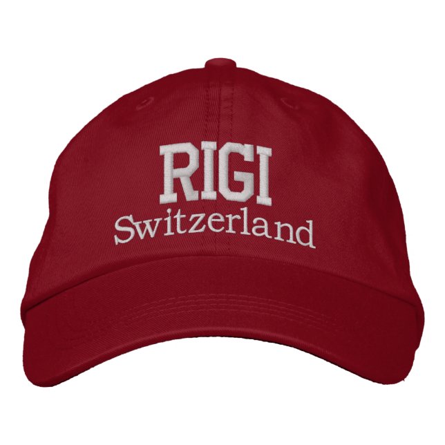 Rigi, Switzerland.  Embroidered Baseball Cap (Front)