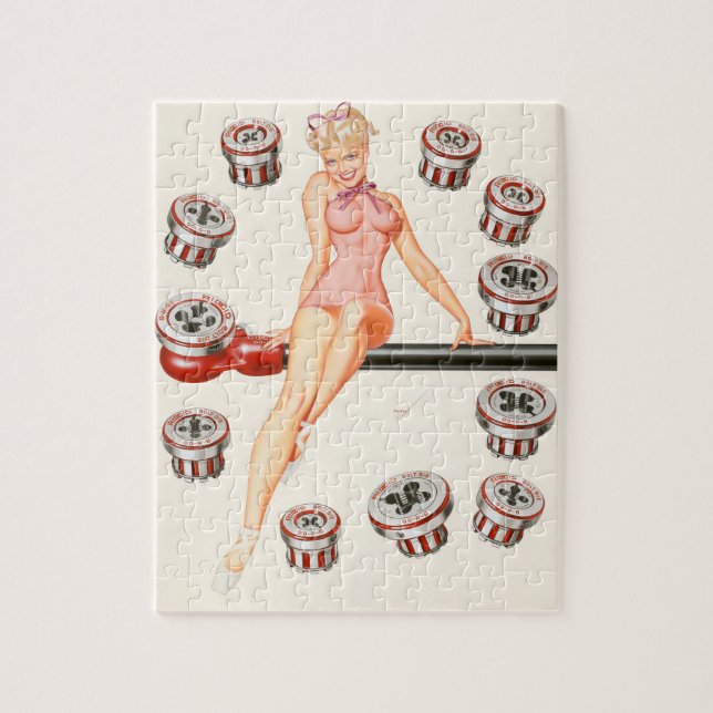 Rigid Tool calendar illustration Pin Up Art Jigsaw Puzzle (Vertical)