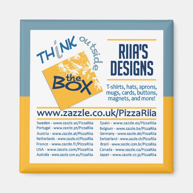 Riia's Designs magnet (Front)