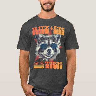Riiz Em with the Tism Feral Raccoon 90s Bootleg T-Shirt