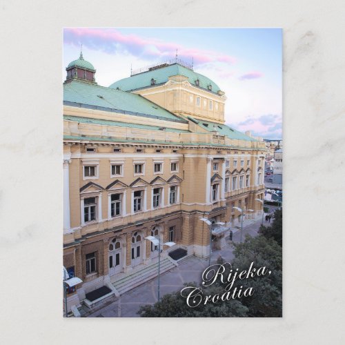 Rijeka Croatia city view postcard