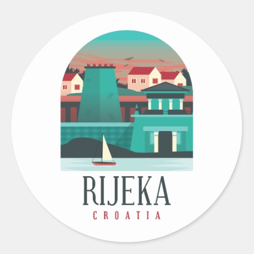 Rijeka Croatia   Classic Round Sticker