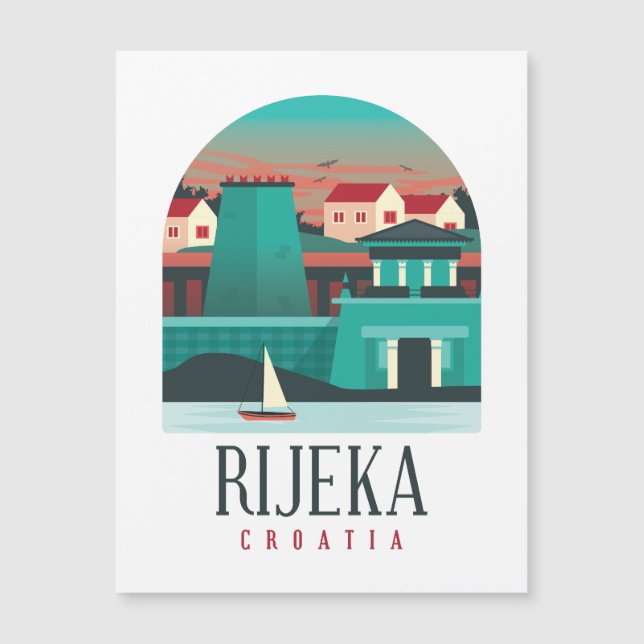 Rijeka Croatia Magnetic Card (Front)
