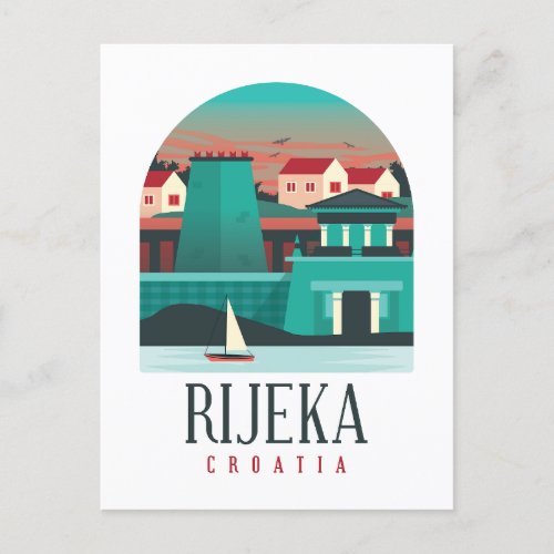 Rijeka Croatia  Postcard