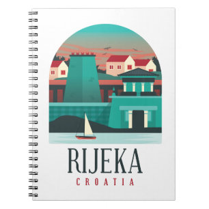 Rijeka Croatia Vintage Minimal Photo Magnet Notebook