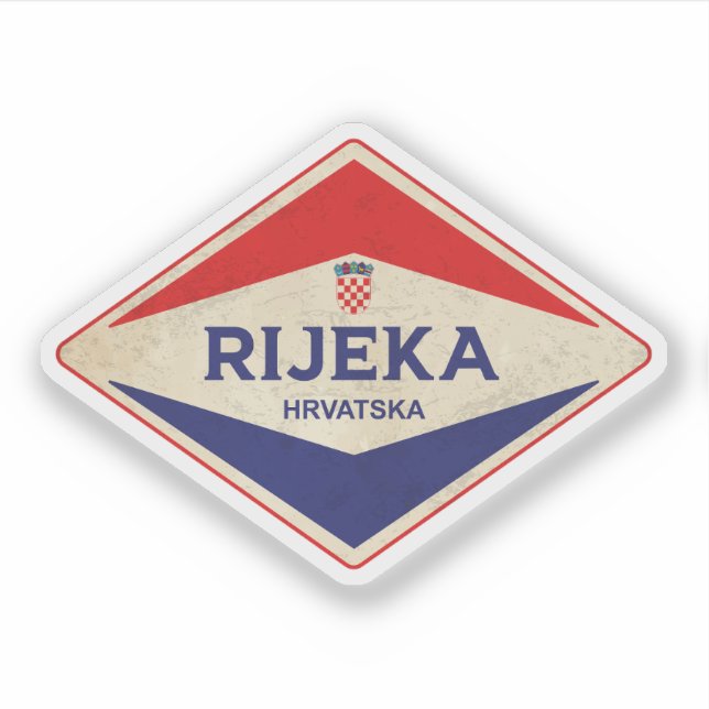 Rijeka Croatia Vintage Sticker (Front)