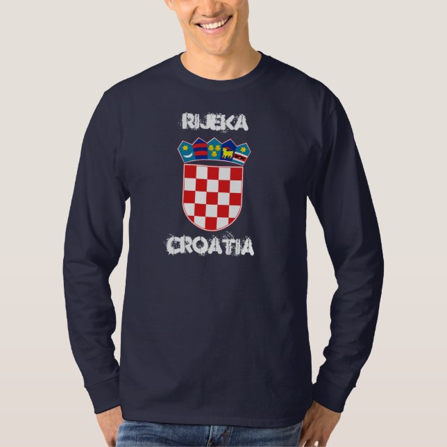 Rijeka, Croatia with coat of arms T-Shirt (Front)