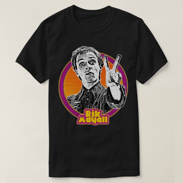 Rik Mayall Retro Fan Design T-Shirt (Design Front)
